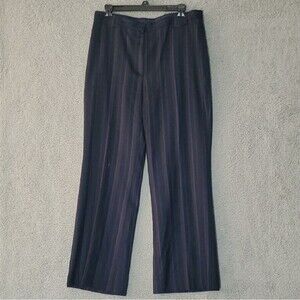 Zanella Marnie H. Stockton virgin wool Blue purple Gray Striped Pants Size 12